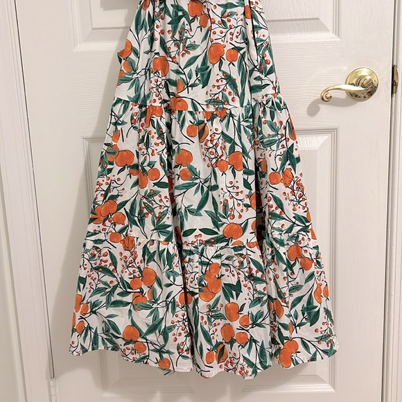 Rachel Parcell Printed Cotton Shirt Dress In Orange Blossom Cream NWT Size 0 - Picture 14 of 16
